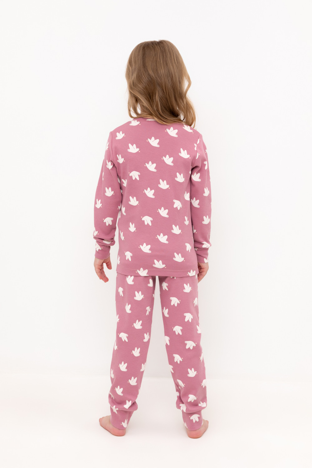 Пижама для девочки, артикул: К 1552, цвет: розовый, фото 4