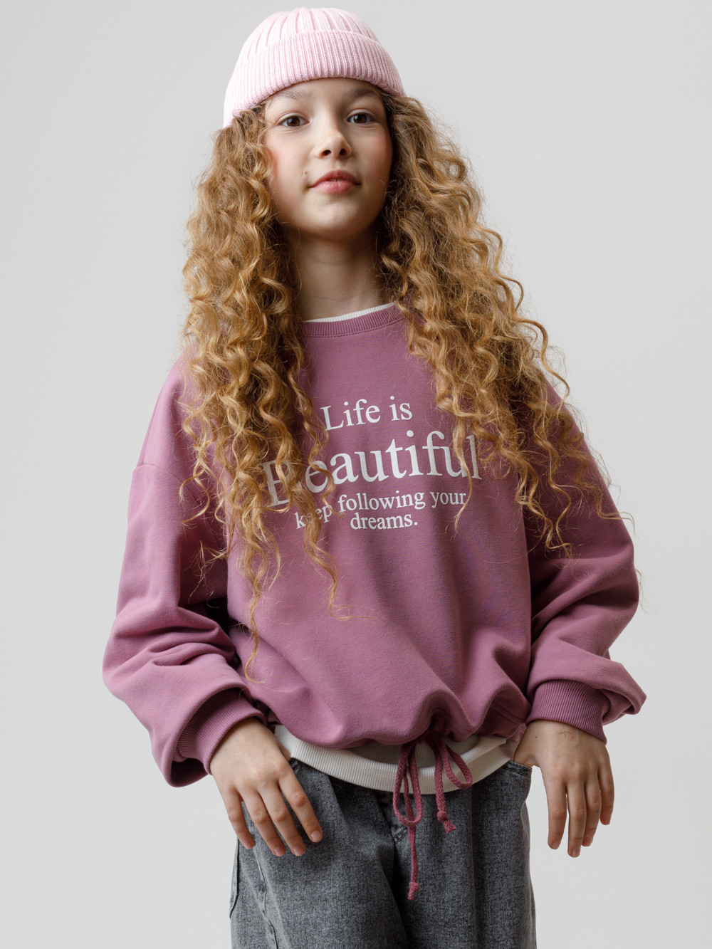 Свитшоты для девочки, артикул: КР 302827, цвет: бордовый, фото 4