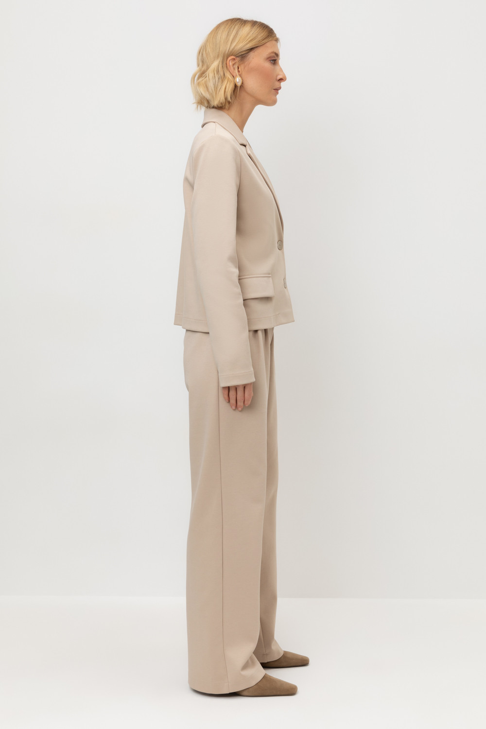 Брюки женские для мам, артикул: ЕВТ 4115, цвет: бежевый, фото 4