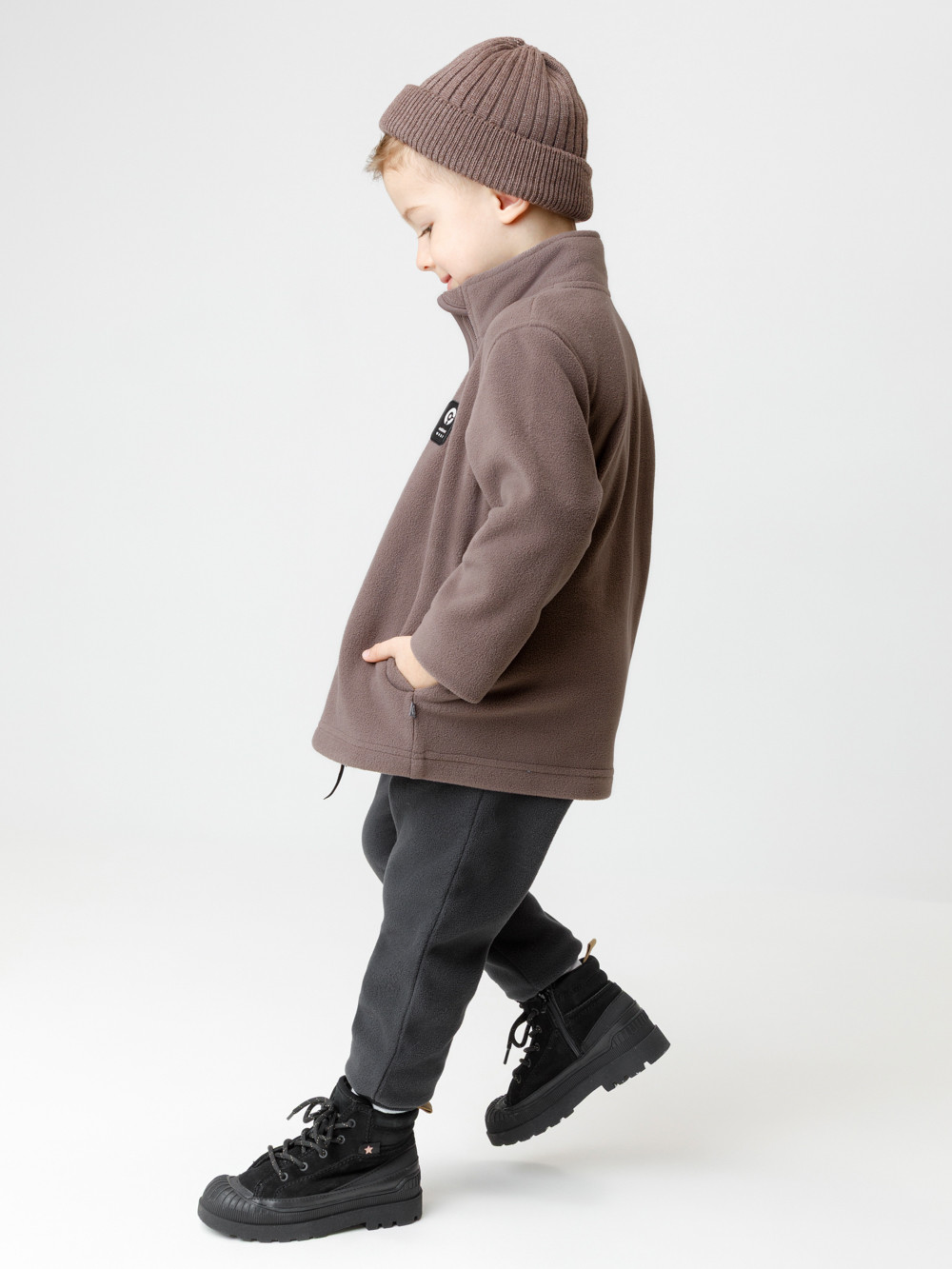 Брюки для девочки, артикул: ФЛ 40006/7 ГР, цвет: темно-серый, фото 4