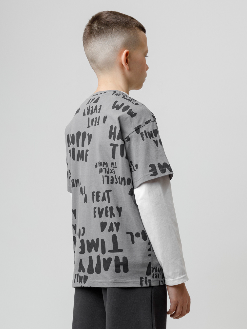 Футболка для мальчика, артикул: КР 302845, цвет: темно-серый, фото 4