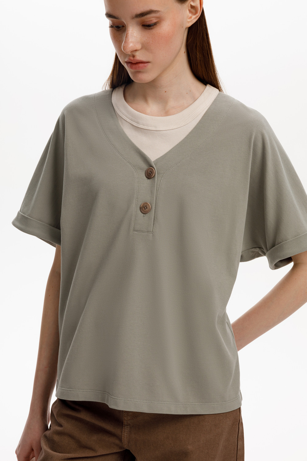 Блузы, рубашки женские для мам, артикул: ЕВТ 3290, цвет: зеленый, фото 4