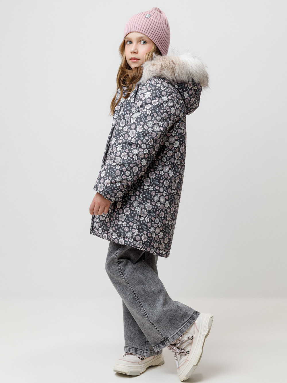 Куртка для девочки, артикул: ВК 38122/н/3 УЗГ, цвет: темно-серый, фото 4