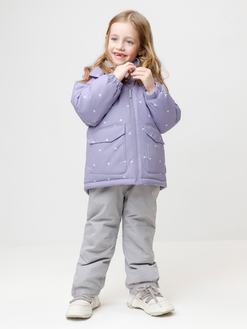Куртка для девочки, артикул: ВК 38121/н/2 ГР, цвет: фиолетовый, фото 4