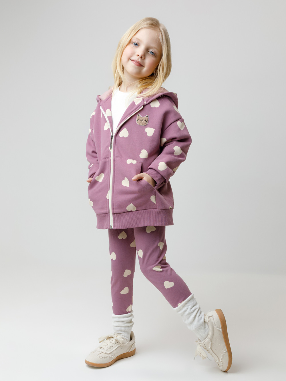 Лосины для девочки, артикул: КР 4074, цвет: бордовый, фото 4