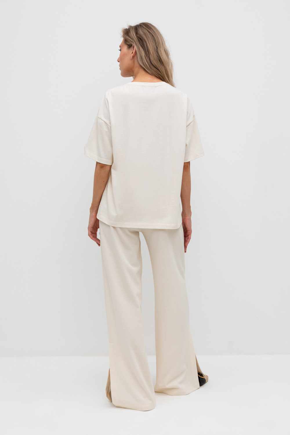 Брюки женские для мам, артикул: ЕВТ 4089, цвет: сливки2, фото 4