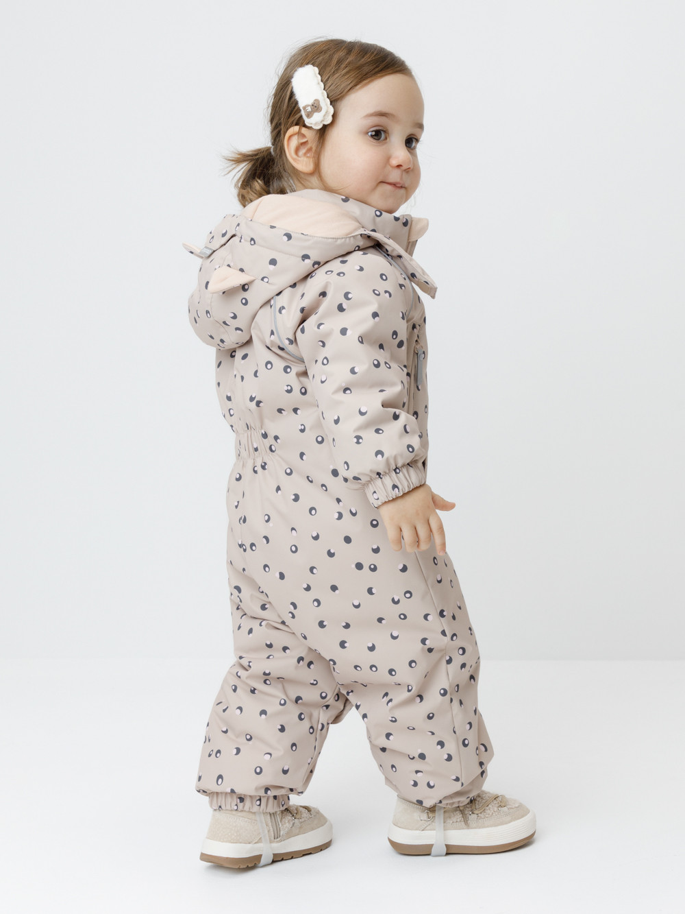 Комбинезоны утепленные для девочки, артикул: ВК 60138/н/2 УЗГ, цвет: бежевый, фото 4
