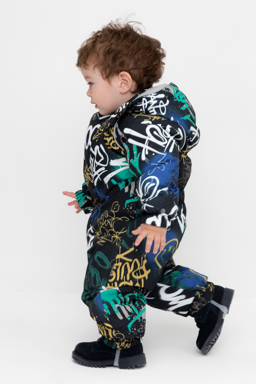 Комбинезоны утепленные для мальчика, артикул: ВК 60032/н/48 Ал, цвет: черный3, фото 4