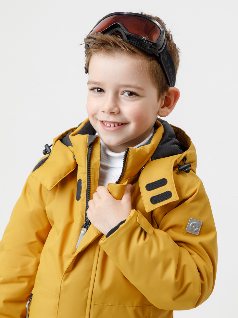 Комбинезоны утепленные для мальчика, артикул: ВК 60128/3 УЗГ, цвет: желтый, фото 4