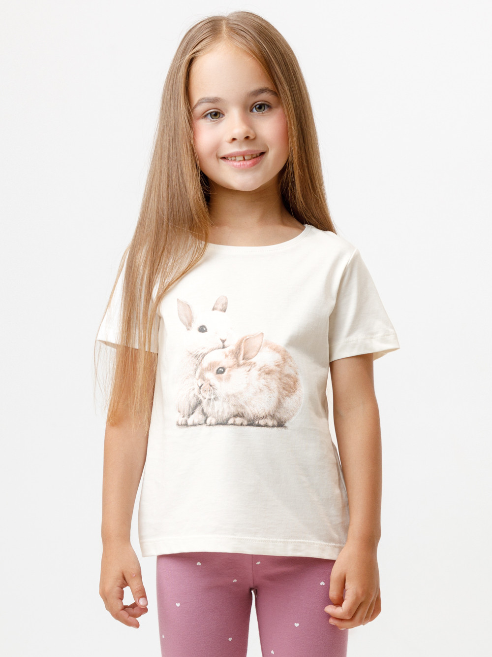 Футболка для девочки, артикул: КР 302813, цвет: светло-розовый, фото 4