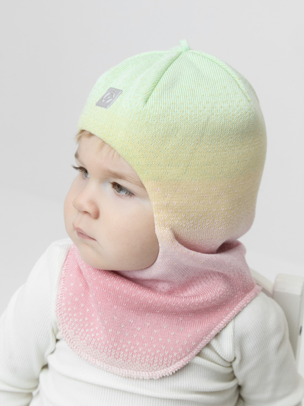 Шапка для девочки, артикул: КВ 20369, цвет: розовый, фото 4