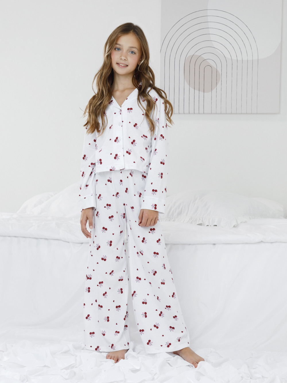 Пижама для девочки, артикул: МП 1668, цвет: белый, фото 4