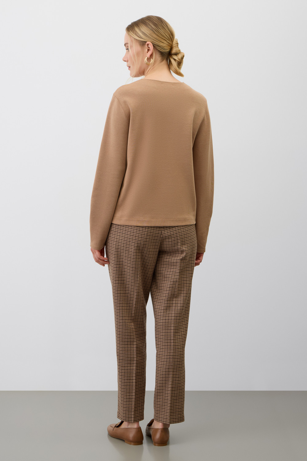 Брюки женские для мам, артикул: ЕТ 40020, цвет: светло-бежевый, фото 4