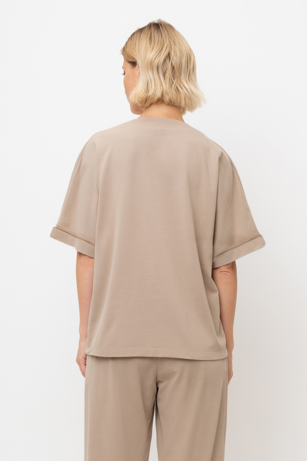 Блузы, рубашки женские для мам, артикул: ЕВТ 3290, цвет: бежевый, фото 4