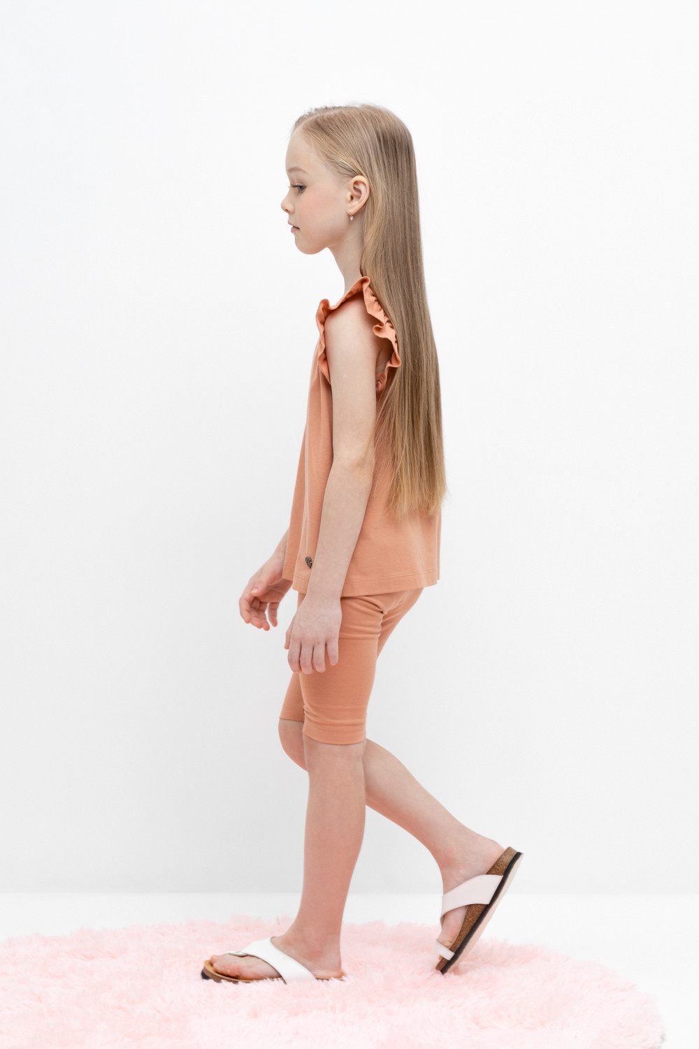 Бриджи для девочки, артикул: КР 4036, цвет: коричневый, фото 4