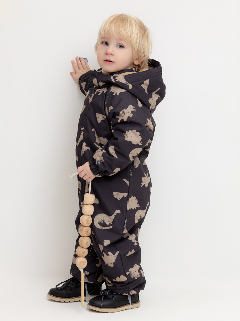 Комбинезоны утепленные для мальчика, артикул: ВК 60085/н/65 Ал, цвет: темно-серый, фото 4