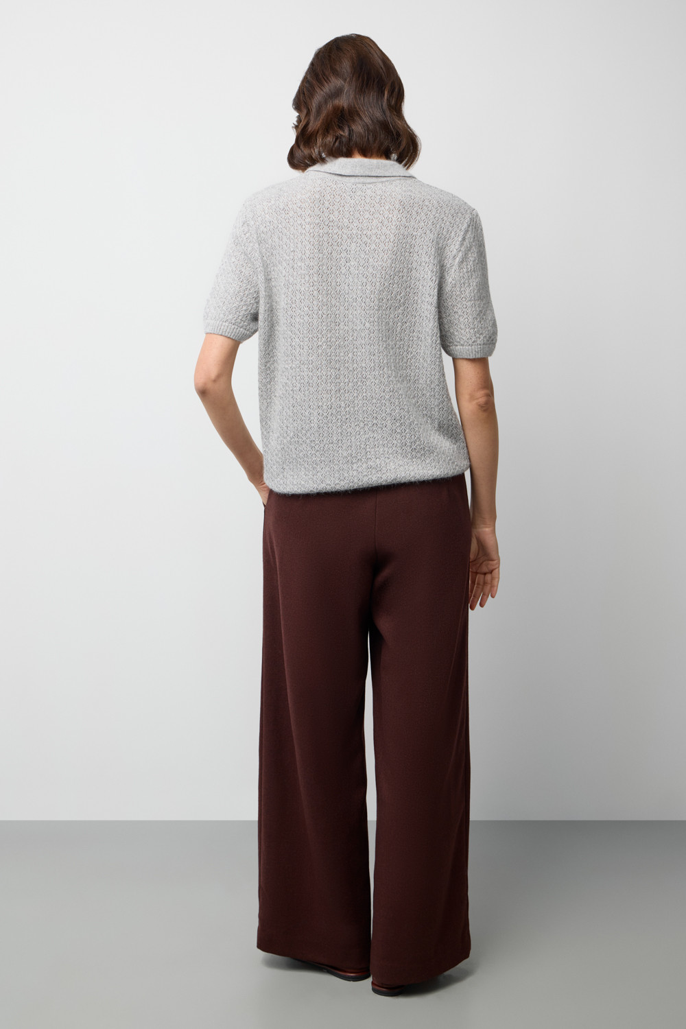 Брюки женские для мам, артикул: ЕТ 40030, цвет: бордовый, фото 4