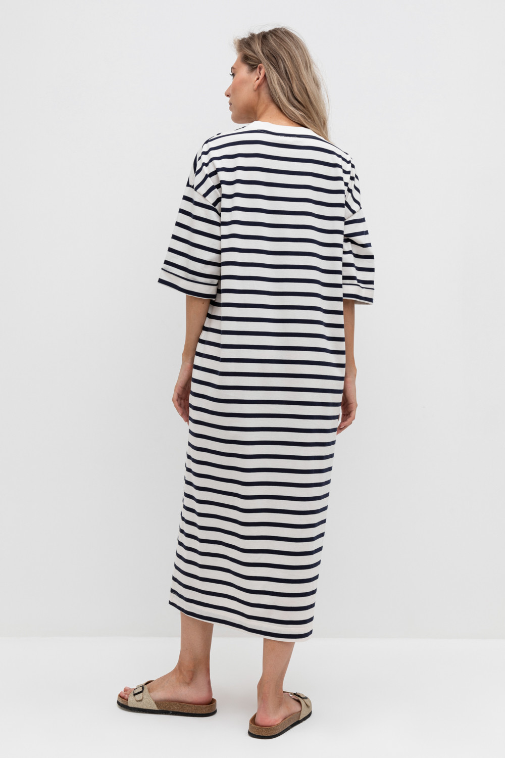 Платья женские для мам, артикул: ЕВТ 5040, цвет: светло-бежевый, фото 4