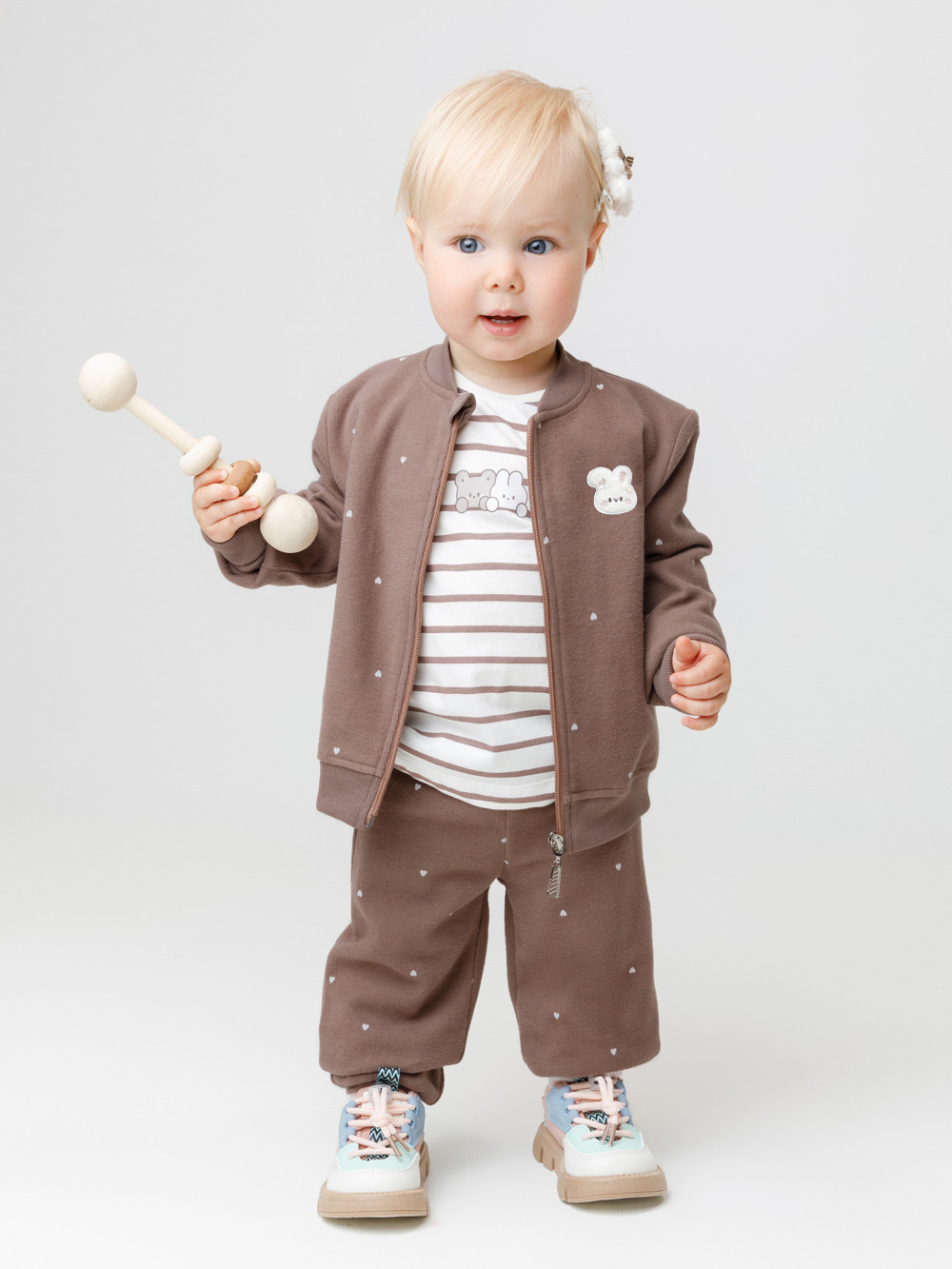 Жакет для девочки, артикул: КР 302900, цвет: кофейный, фото 4