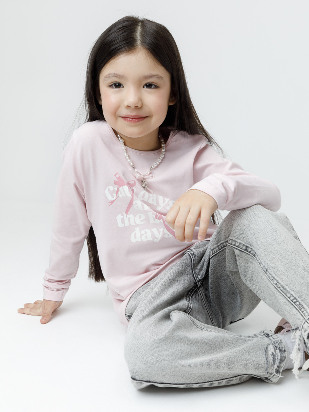 Лонгсливы для девочки, артикул: КР 302831, цвет: светло-розовый, фото 4