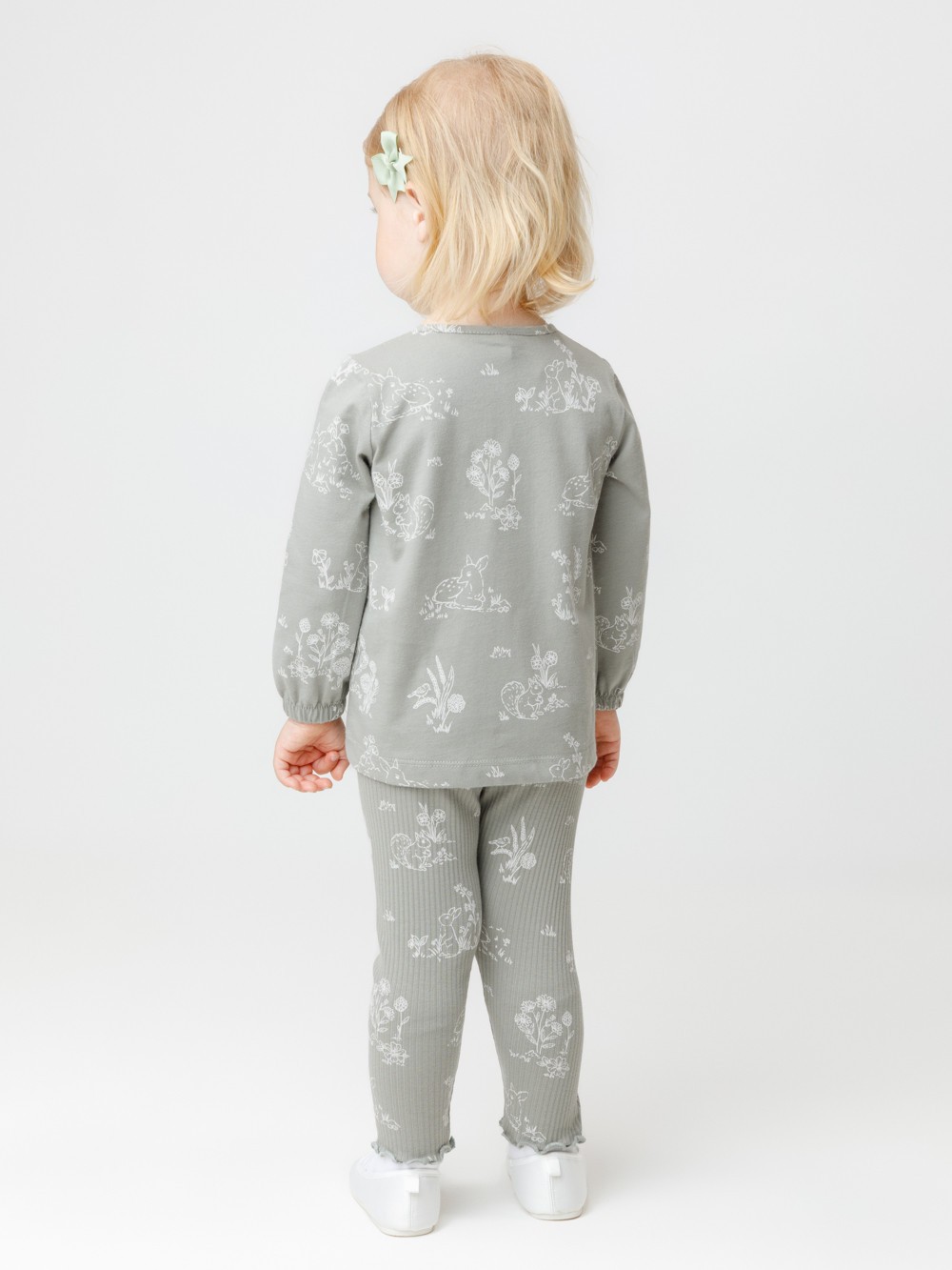 Лосины для девочки, артикул: КР 400845, цвет: зеленый, фото 4