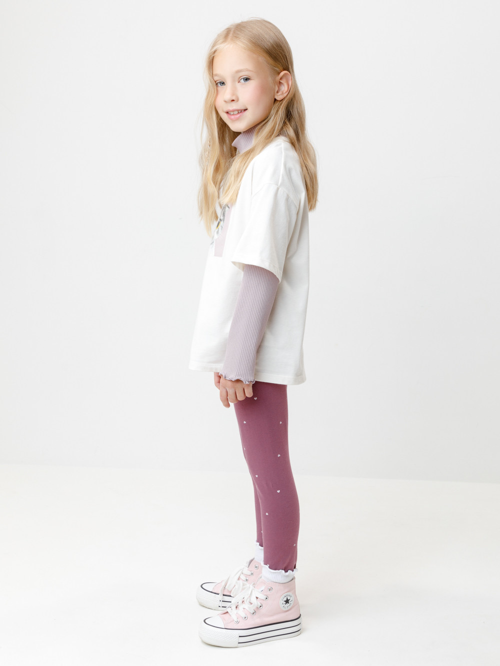 Лосины для девочки, артикул: КР 4074, цвет: бордовый, фото 4