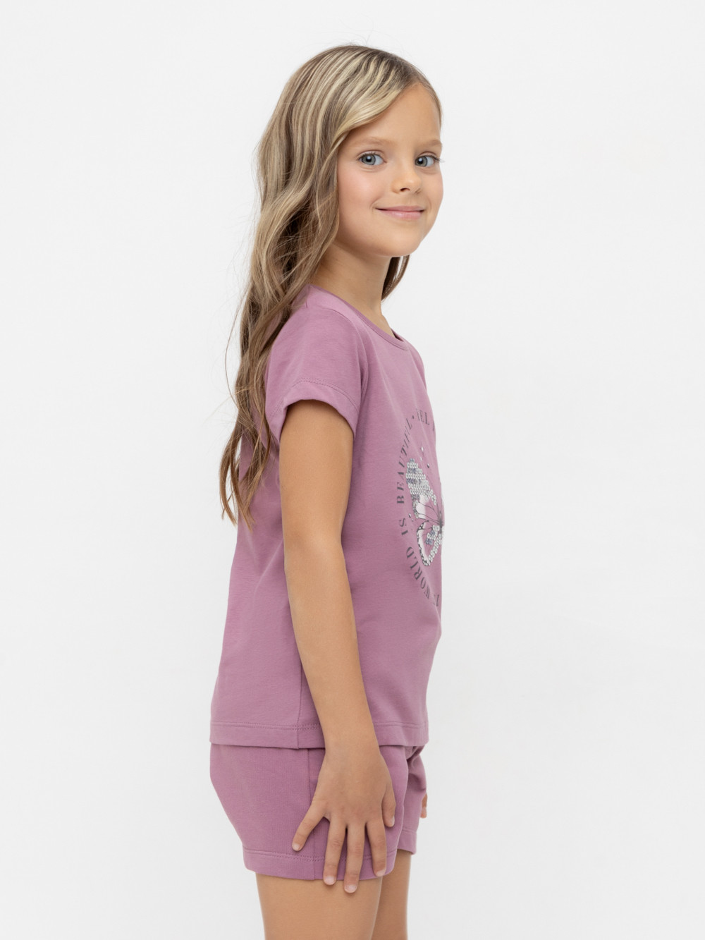 Футболка для девочки, артикул: КР 302715-1, цвет: бордовый, фото 3