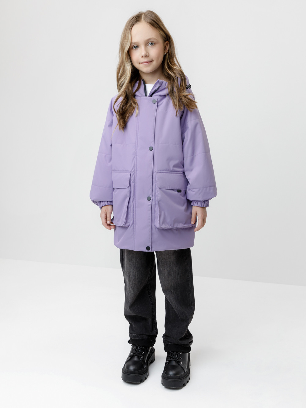 Куртка для девочки, артикул: ВК 32195/3 УЗГ, цвет: фиолетовый, фото 4