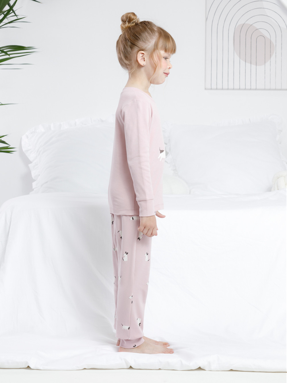 Пижама для девочки, артикул: К 1541, цвет: розовый, фото 4
