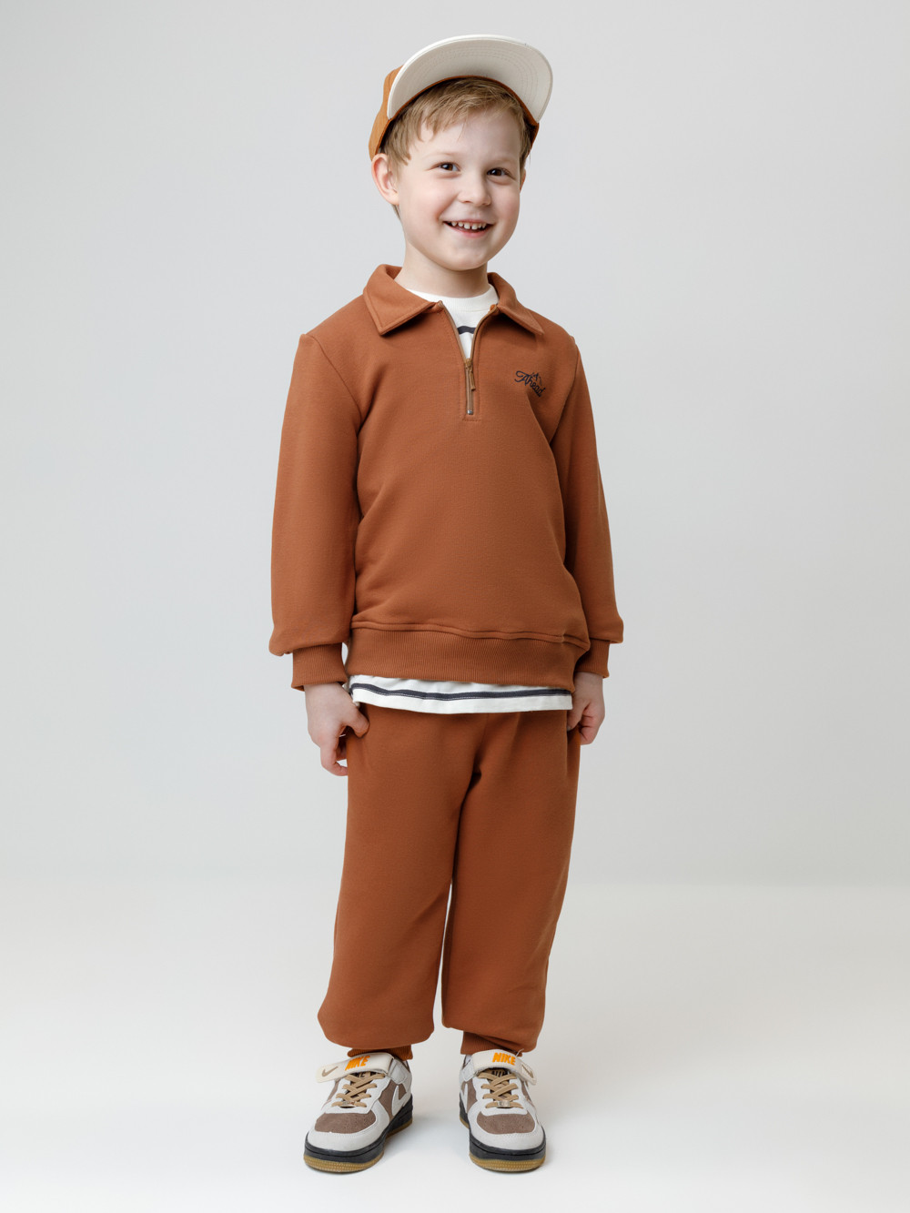 Свитшоты для мальчика, артикул: КР 302798, цвет: коричневый, фото 4