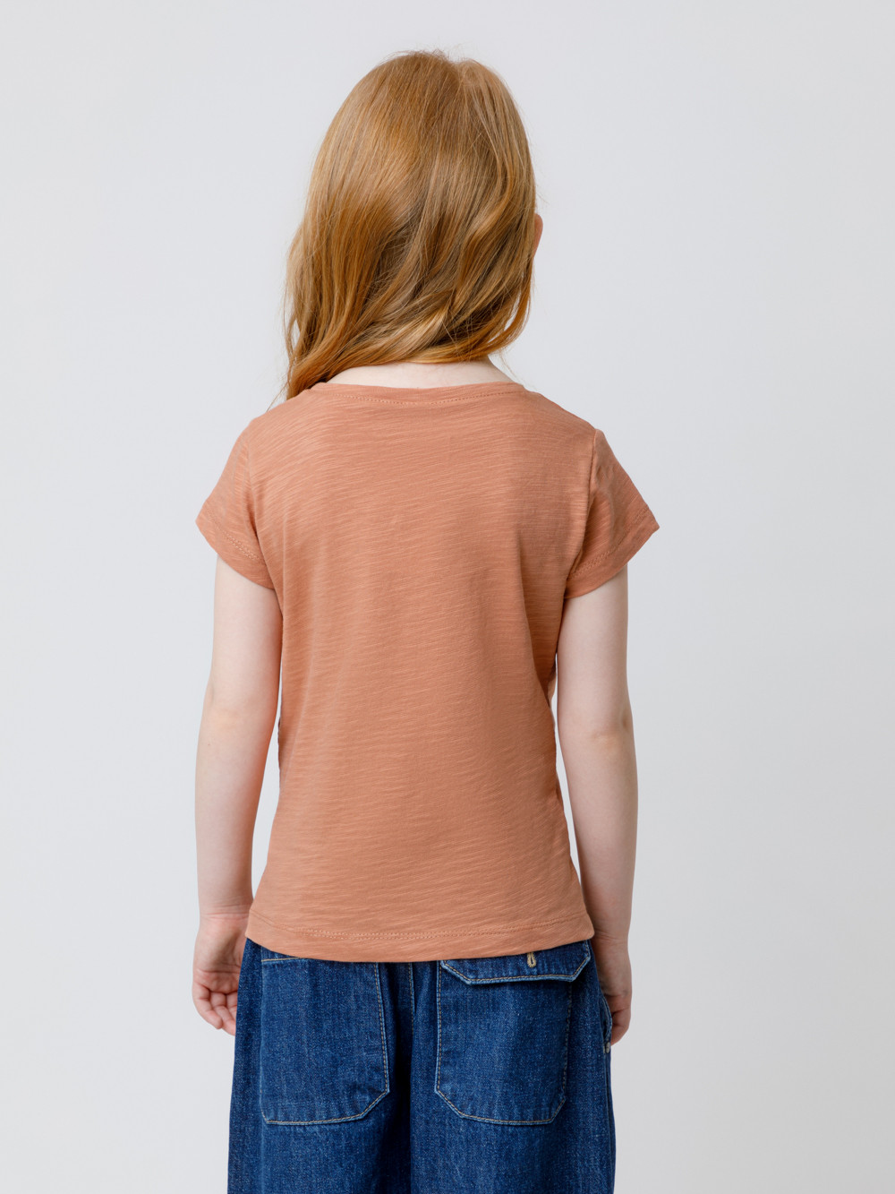 Футболка для девочки, артикул: К 302282, цвет: коричневый, фото 4