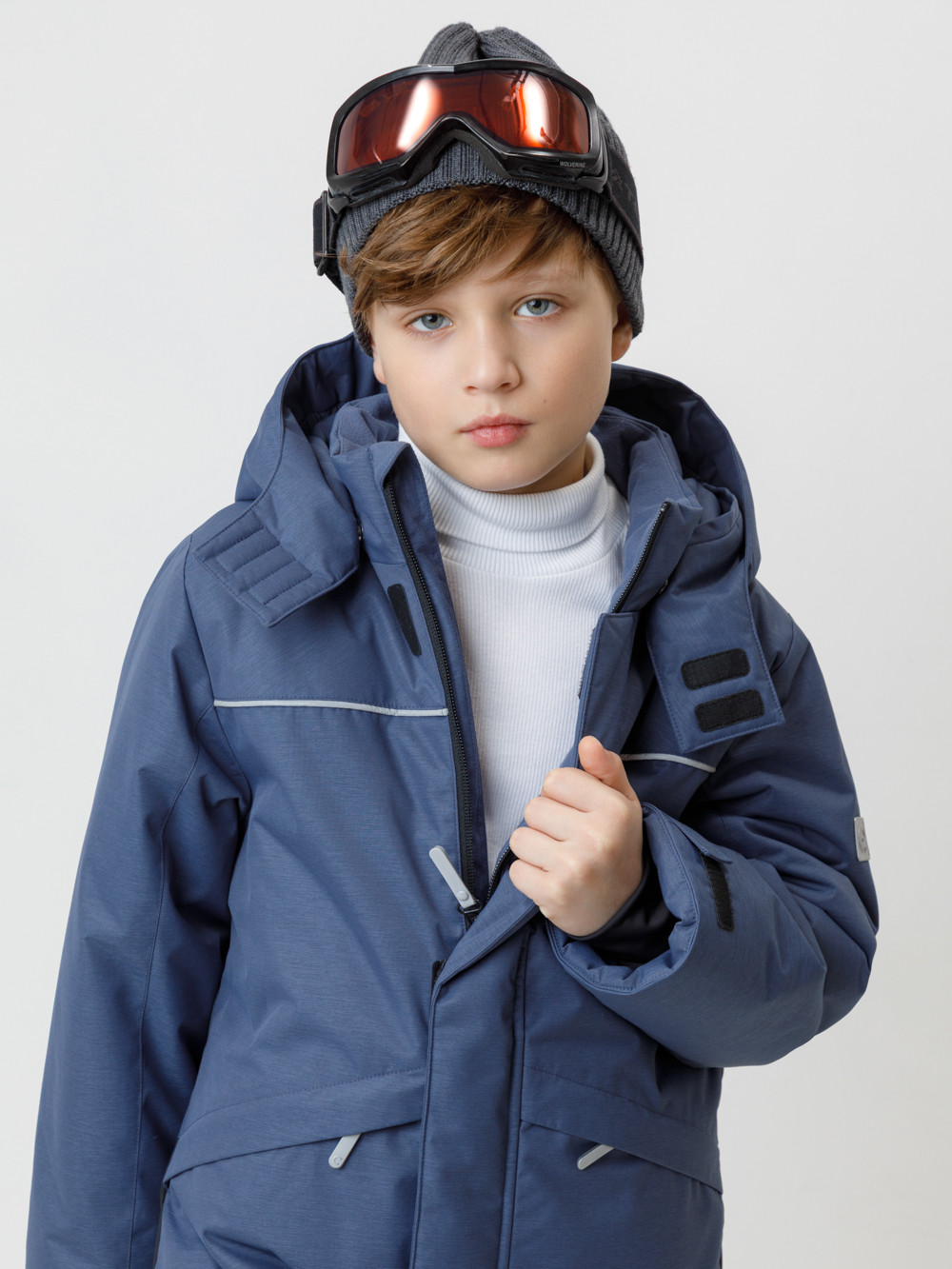 Комбинезоны утепленные для мальчика, артикул: ВК 60129/4 ГР (98-122), цвет: синий, фото 4