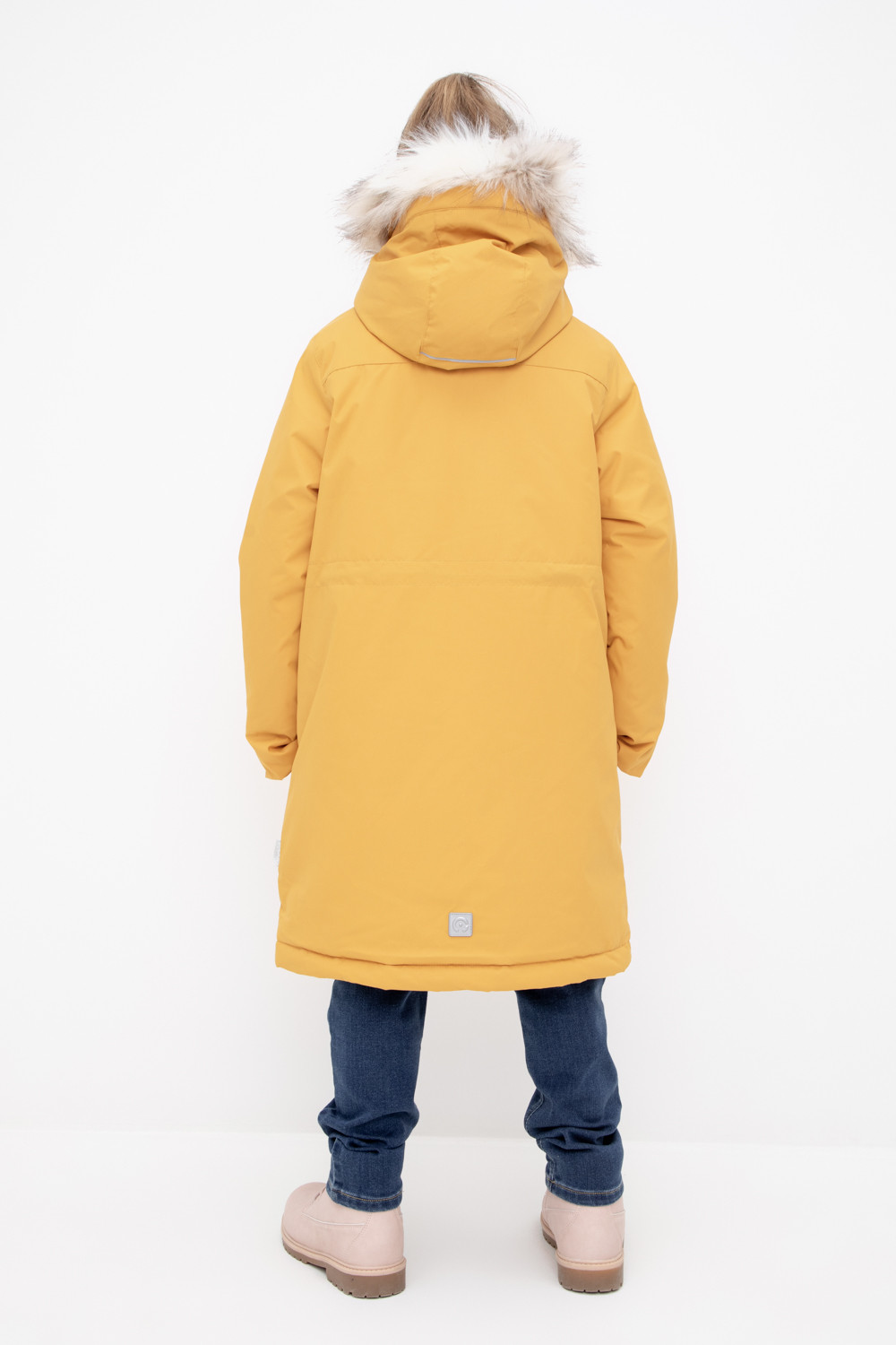 Пальто для девочки, артикул: ВК 38107/1 ГР, цвет: желтый, фото 4