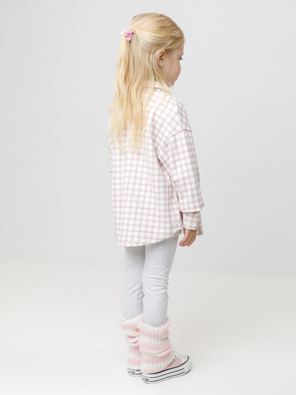 Лосины для девочки, артикул: МП 4074, цвет: серый, фото 4