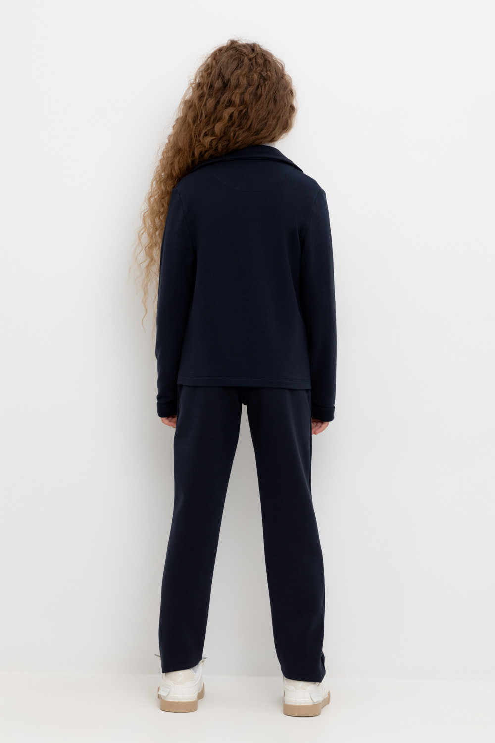 Брюки для девочки, артикул: К 400708, цвет: синий, фото 4