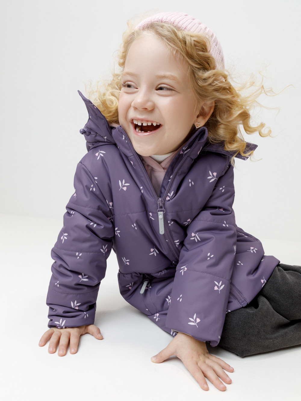 Куртка для девочки, артикул: ВК 38119/н/1 ГР, цвет: фиолетовый, фото 4