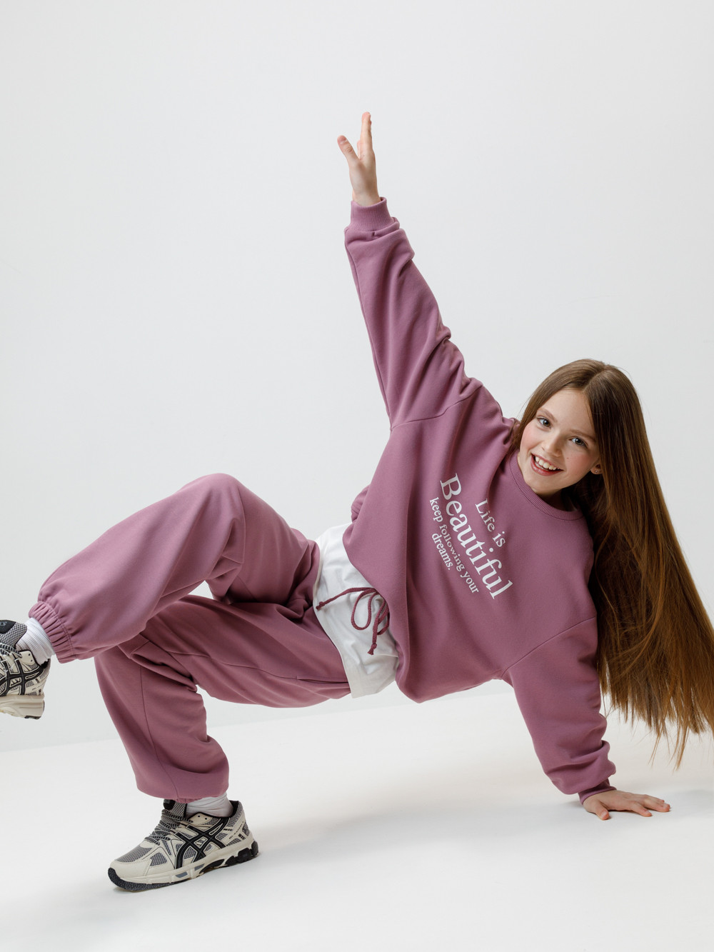 Брюки для девочки, артикул: КР 400851, цвет: бордовый, фото 4