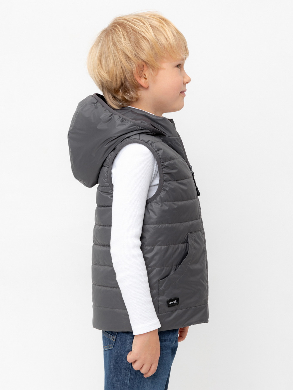 Жилеты для мальчика, артикул: ВК 35009/20 ГР, цвет: темно-серый, фото 4