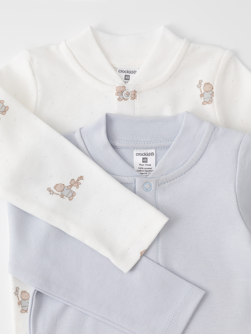 Боди для новорожденных, артикул: К 6542-2уп, цвет: светло-серый5, фото 4