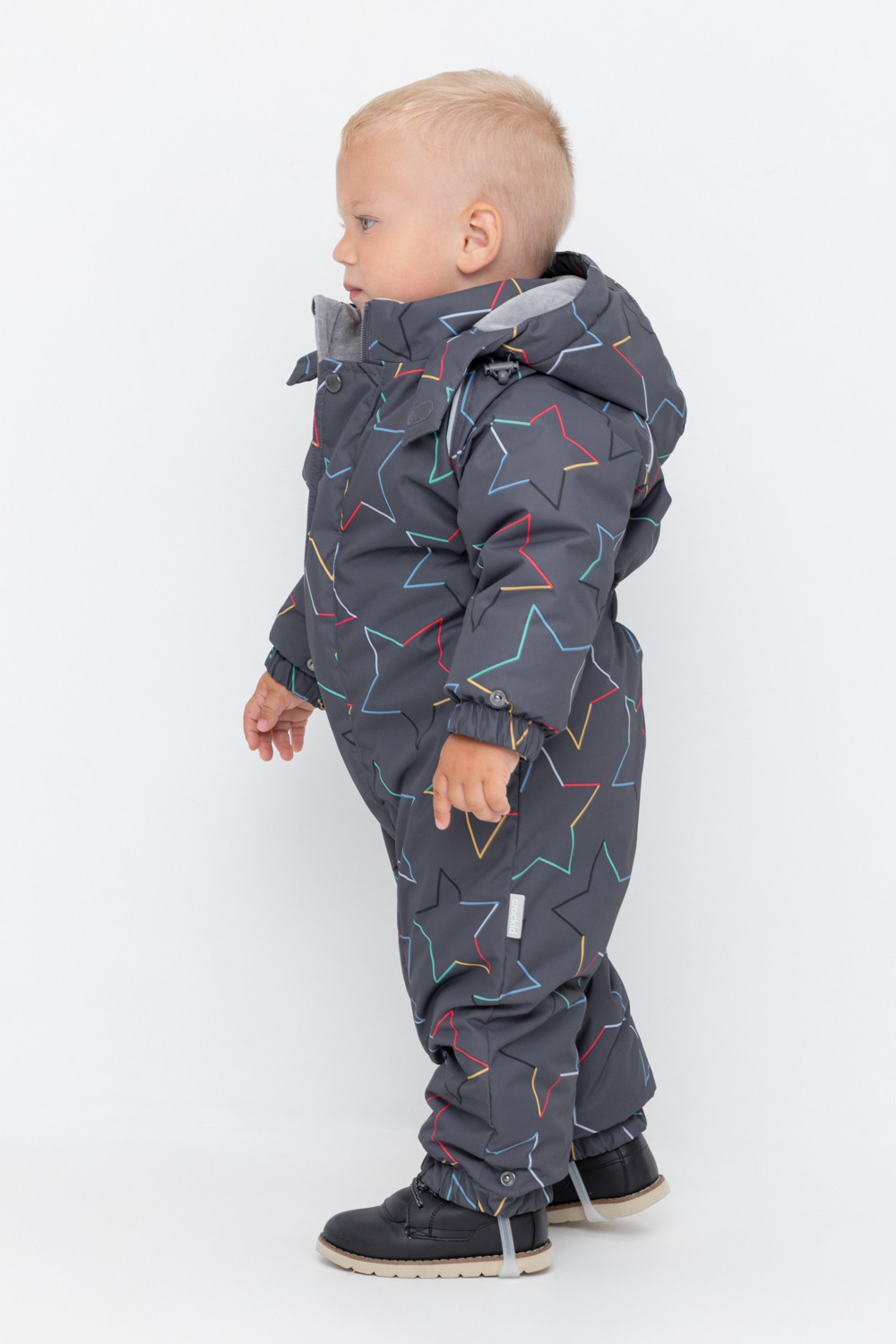 Комбинезоны утепленные для мальчика, артикул: ВК 60113/н/11 УЗГ, цвет: темно-серый, фото 4