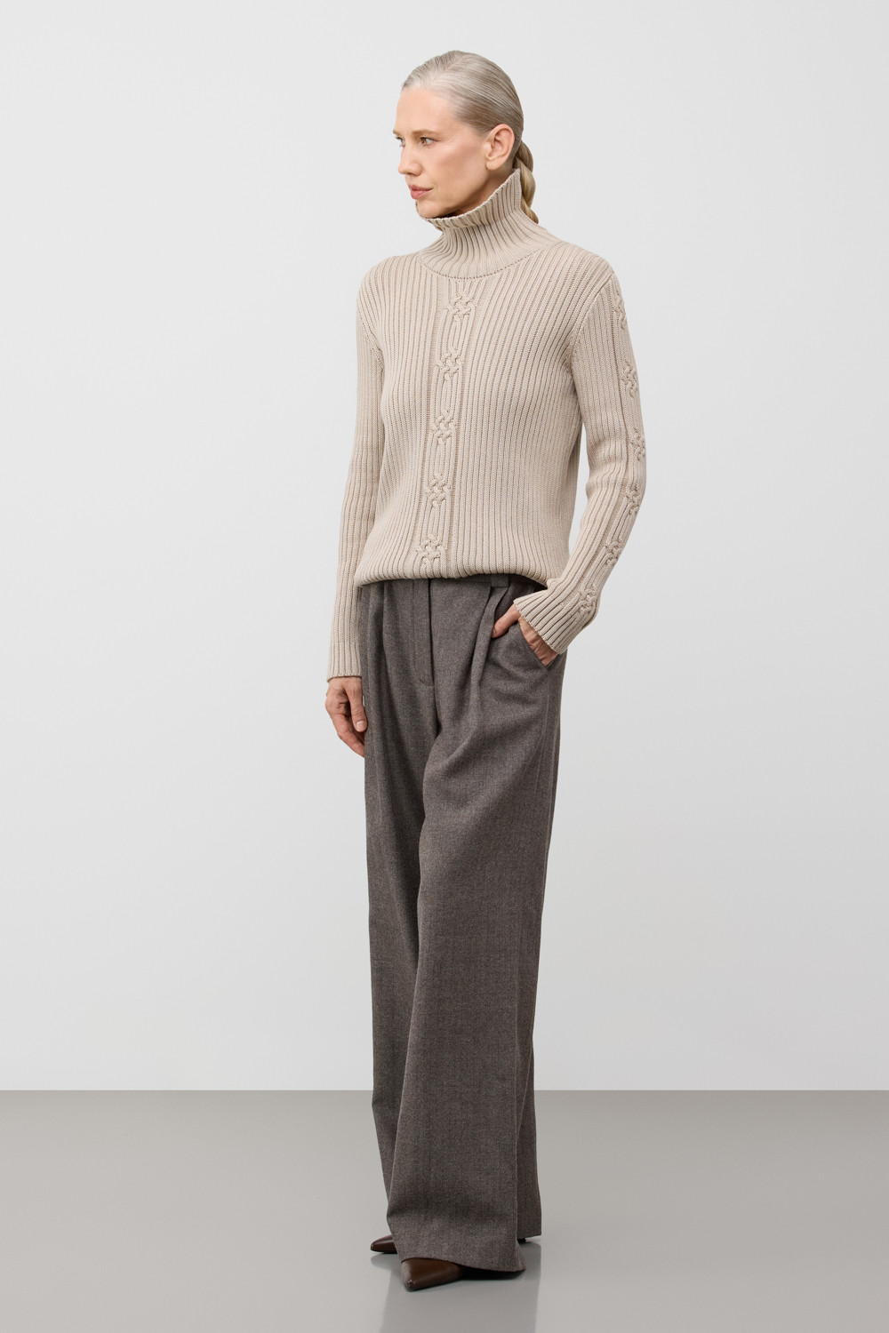 Джемперы женские для мам, артикул: ЕВ 30253, цвет: бежевый, фото 4