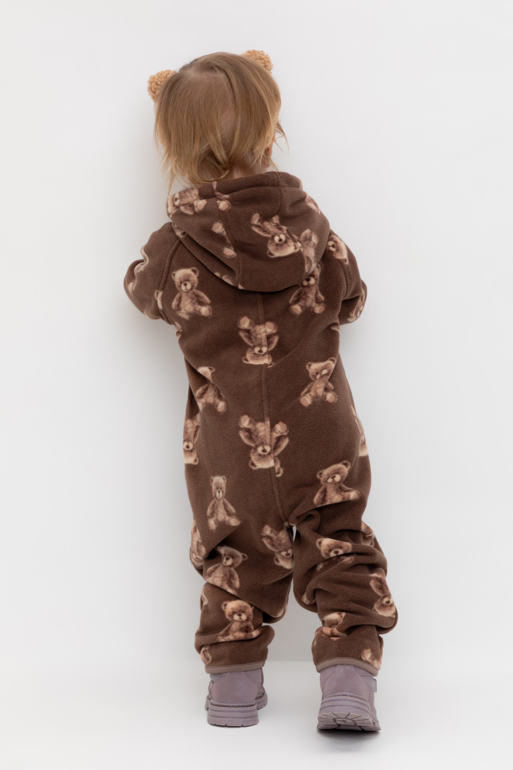 Комбинезон для девочки, артикул: ФЛ 60000, цвет: кофейный, фото 4