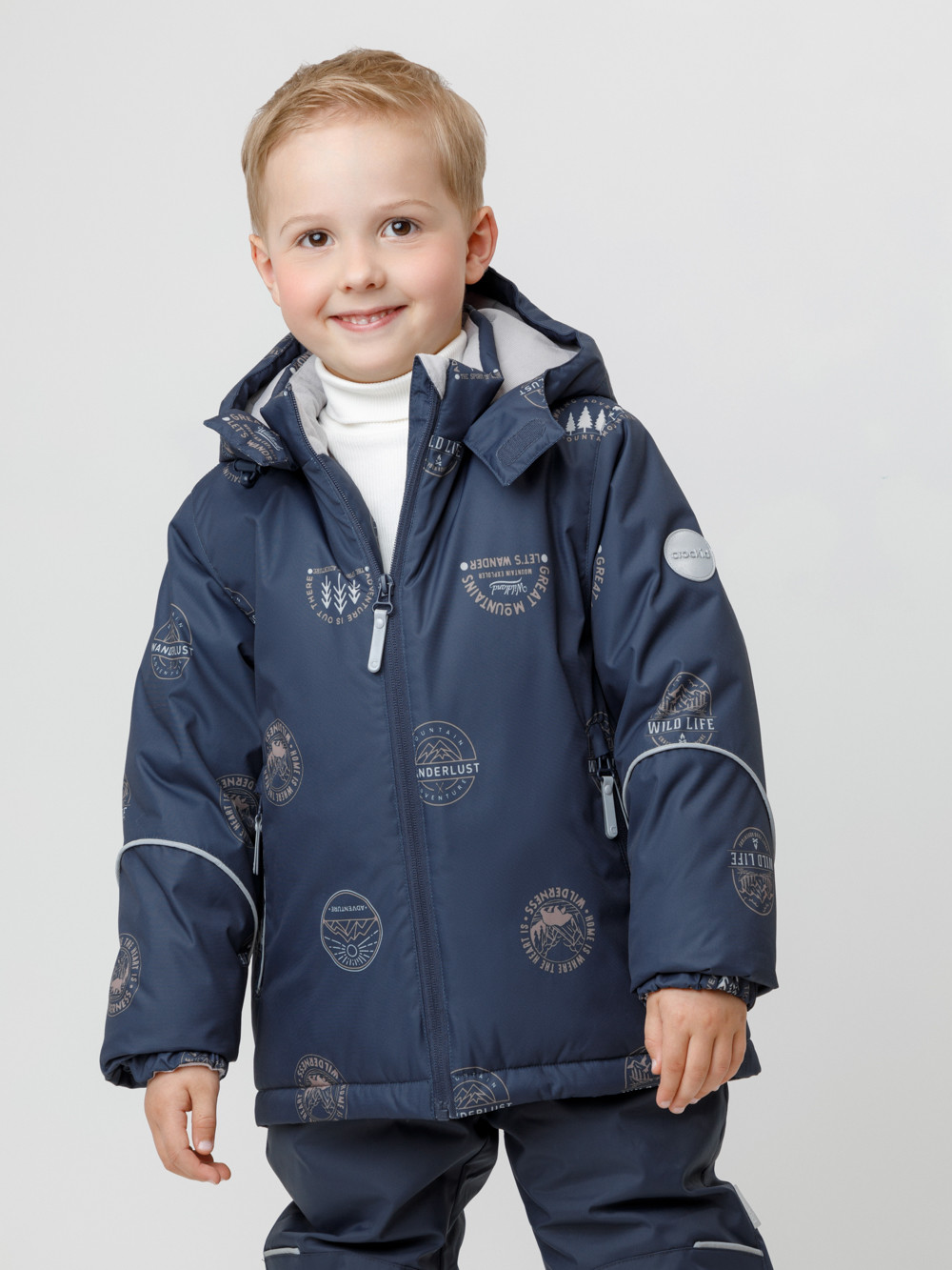 Куртки для мальчика, артикул: ВК 36090/н/5 Ал, цвет: темно-синий, фото 4