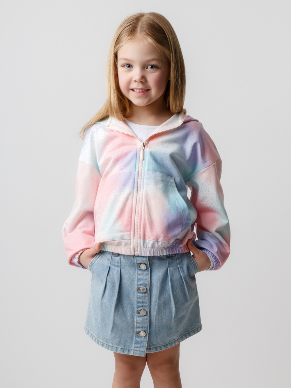 Жакет для девочки, артикул: КР 302672, цвет: мульти, фото 4