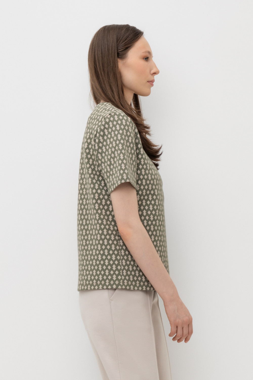 Футболки женские для мам, артикул: ЕВТ 3216, цвет: зеленый, фото 4