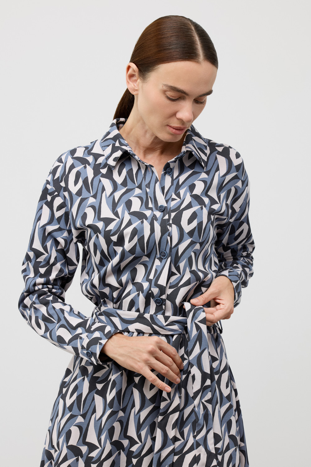 Платья женские для мам, артикул: ЕВТ 5096, цвет: светло-серый5, фото 4