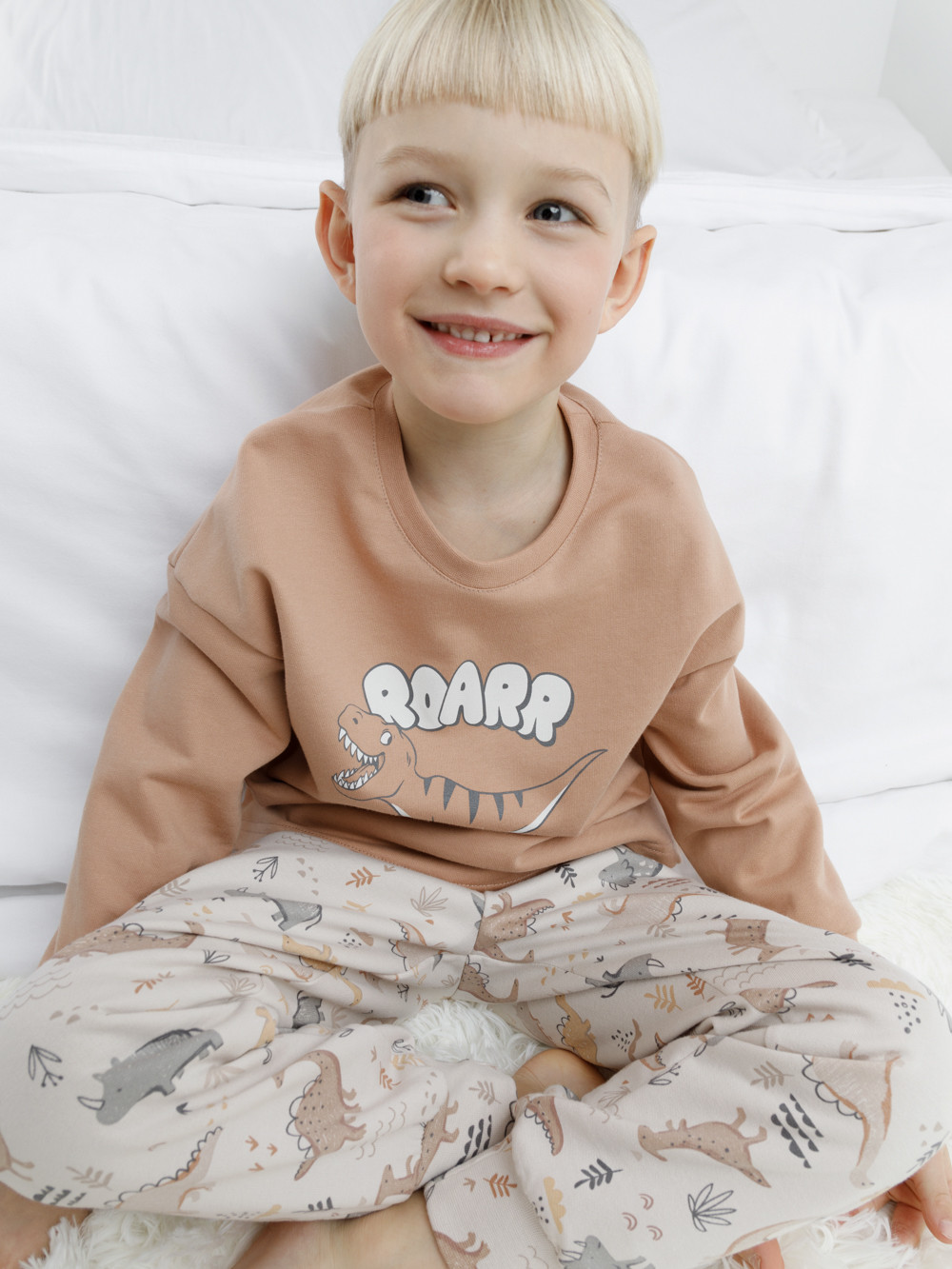 Пижама для мальчика, артикул: К 1567, цвет: коричневый, фото 4