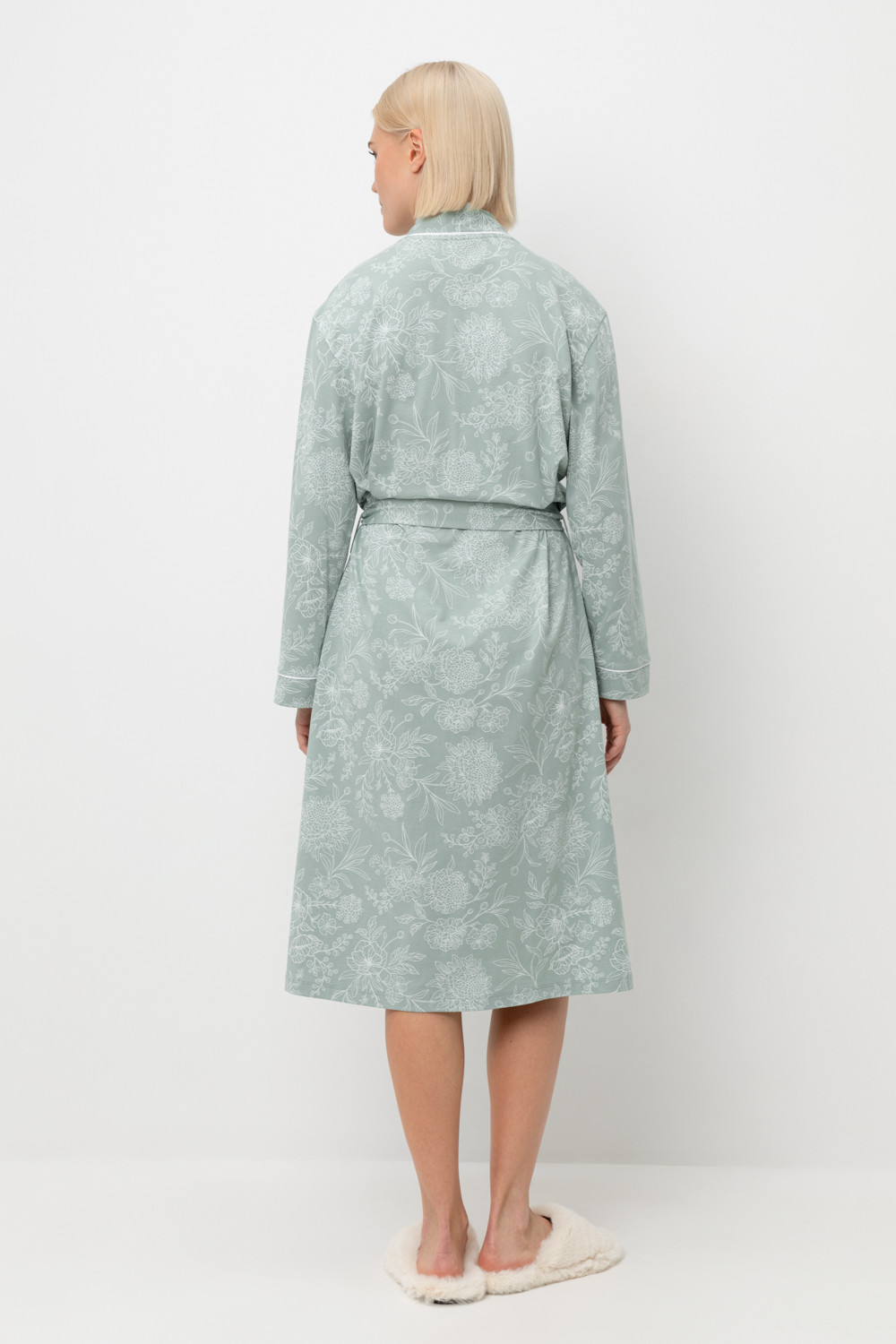Халаты женские для мам, артикул: Е 50005/24, цвет: голубой, фото 4
