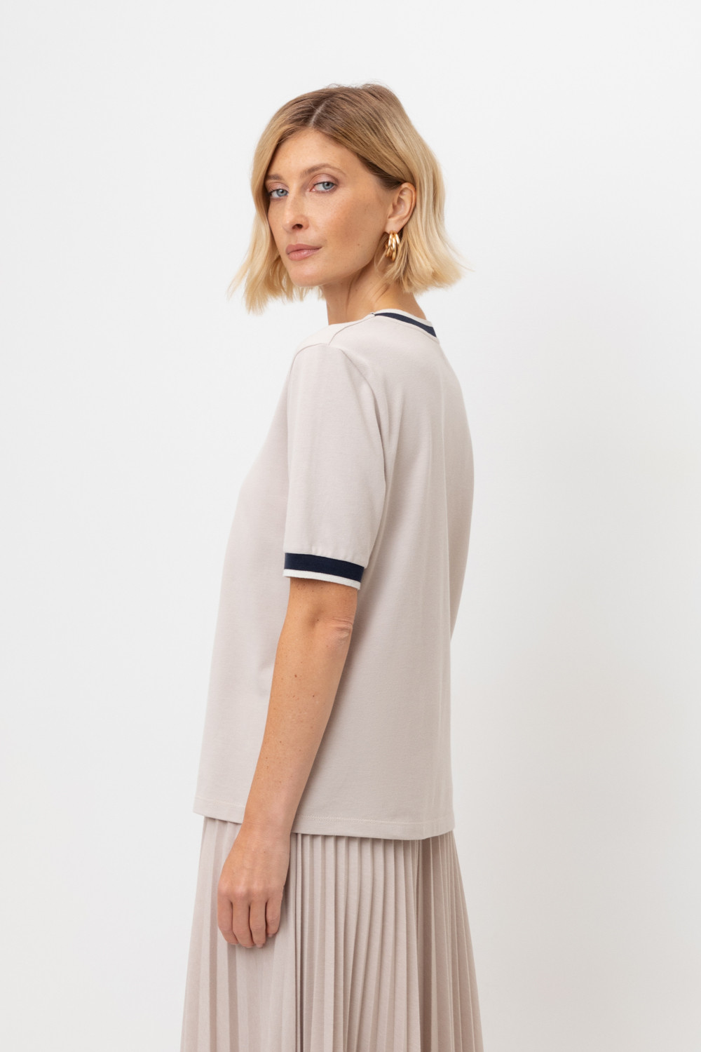 Футболки женские для мам, артикул: ЕВТ 3127, цвет: бежевый, фото 4