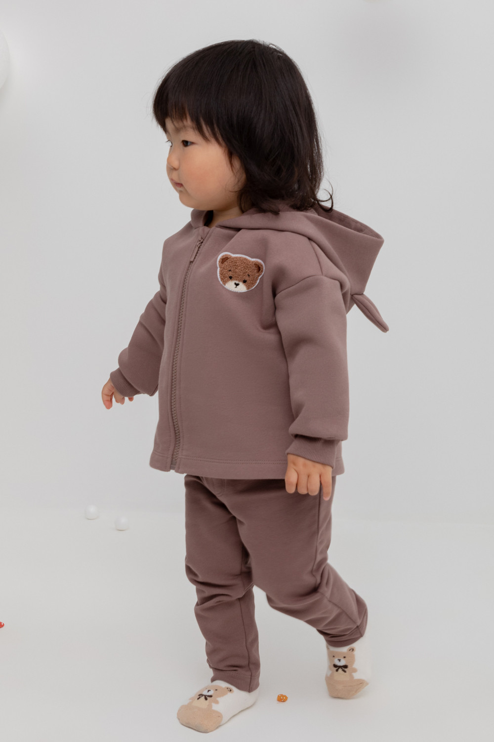 Брюки для девочки, артикул: КР 400598, цвет: коричневый, фото 4